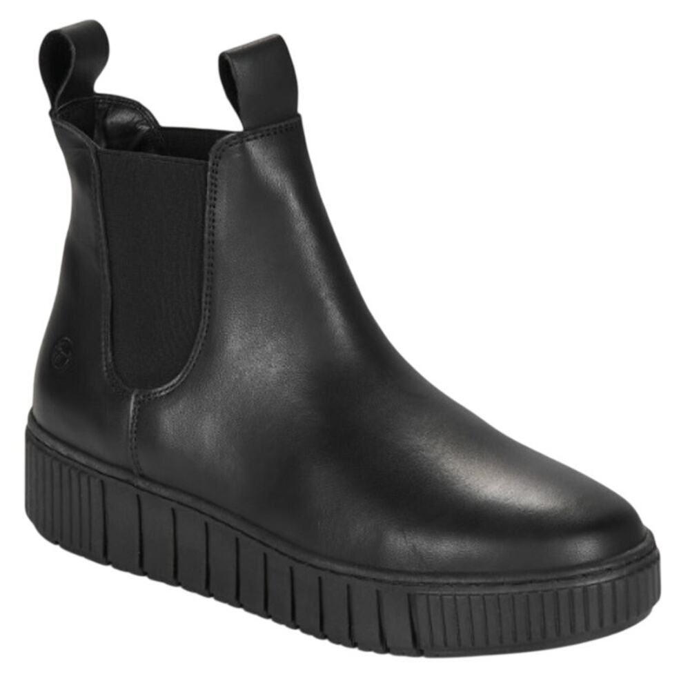 Religious Comfort Bubba Run Shearling Lined Platform Black Leather Boots Women 8